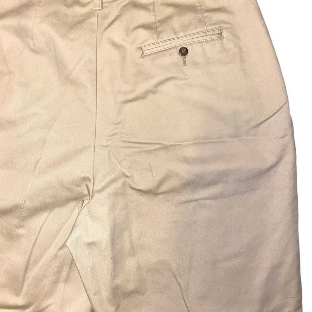 Eddie Bauer Pants Womens 14 Tan Khaki Double Pleat 100% Cotton Chinos - Picture 3 of 13